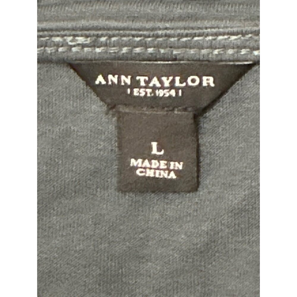 Ann Taylor Large Dark Green Sleeveless Tank Top Iridescent Sequin Ribbed Design - Picture 10 of 13